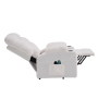 Masážne polohovacie kreslo, biela, HUDSON