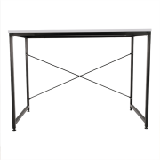 Písací stôl, biela/čierna, 120x60 cm, MELLORA