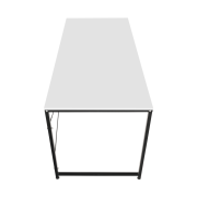 Písací stôl, biela/čierna, 120x60 cm, MELLORA