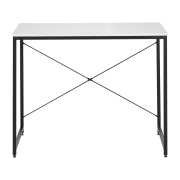 Písací stôl, biela/čierna, 90x60 cm, MELLORA