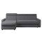 Rohová sedacia súprava, sivá, ľavá, MORA ROH