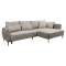 Rohová sedacia súprava, sivobéžová Taupe, pravá, MURIEL ROH