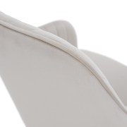 Dizajnové kreslo, béžovosivá Velvet látka, AURIL