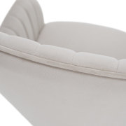 Dizajnové kreslo, béžovosivá Velvet látka, AURIL