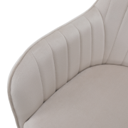 Dizajnové kreslo, béžovosivá Velvet látka, AURIL