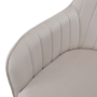 Dizajnové kreslo, béžovosivá Velvet látka, AURIL