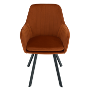 Dizajnové kreslo, terakota Velvet látka, AURIL