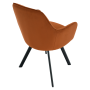 Dizajnové kreslo, terakota Velvet látka, AURIL