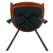 Dizajnové kreslo, terakota Velvet látka, AURIL