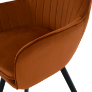 Dizajnové kreslo, terakota Velvet látka, AURIL