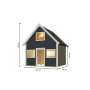 detský domček KARIBU KALLE (44578) terragrau LG4495