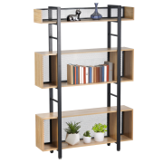 3-policový regál, dub/čierna, KILIS NEW TYP 3