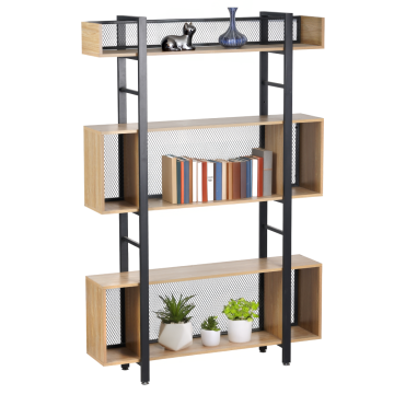 3-policový regál, dub/čierna, KILIS NEW TYP 3