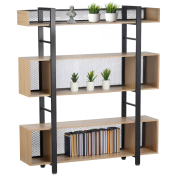 3-policový regál, dub/čierna, KILIS NEW TYP 4