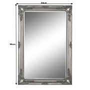Zrkadlo, strieborný rám, MALKIA TYP 7