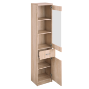 Vitrína 1D1W1S, dub sonoma, TOPTY TYP 32