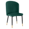 Jedálenská stolička, zelená Velvet látka/čierna, UDAJA