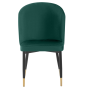 Jedálenská stolička, zelená Velvet látka/čierna, UDAJA