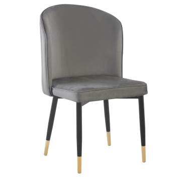 Jedálenská stolička, sivá Velvet látka/čierna, UDAJA