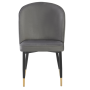 Jedálenská stolička, sivá Velvet látka/čierna, UDAJA