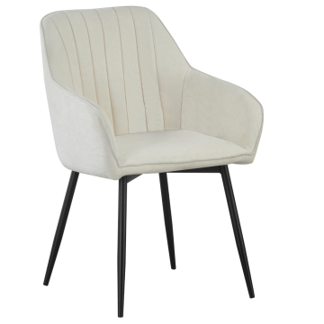 Dizajnové kreslo, krémová/čierna, VAJRO