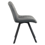 Jedálenská stolička, tmavosivá Velvet látka/čierna, SAMIRA