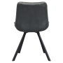 Jedálenská stolička, tmavosivá Velvet látka/čierna, SAMIRA