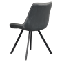 Jedálenská stolička, tmavosivá Velvet látka/čierna, SAMIRA