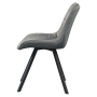 Jedálenská stolička, tmavosivá Velvet látka/čierna, SAMIRA