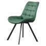 Jedálenská stolička, tmavozelená Velvet látka/čierna, SAMIRA