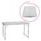 Skladací kempingový stôl, 120 cm, hliník/MDF, KEPI TYP 1