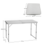 Skladací kempingový stôl, 120 cm, hliník/MDF, KEPI TYP 1