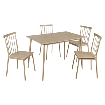 Jedálenský set 1+4, buk prírodný, SENDO