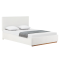 Posteľ s roštom a úložným priestorom, 160x200, biela, NUVOLA