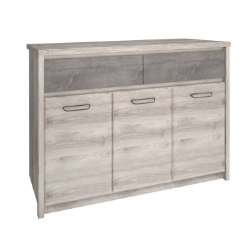 Komoda 3D2S, gaštan nairobi/onyx, JESI NEW