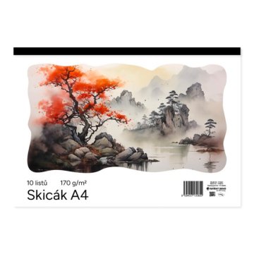 Skicár A4 10 listový biely