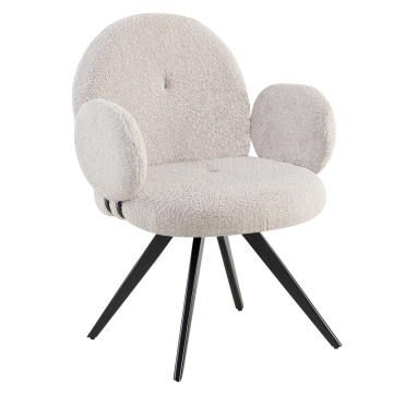 Otočná stolička, svetlosivá/čierna, VASALA