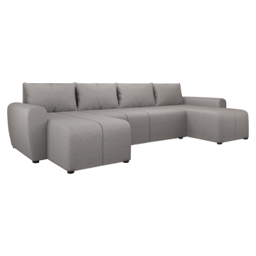 Univerzálna sedacia súprava, sivá, DELIN U UNI