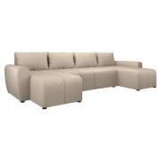 Univerzálna sedacia súprava, béžová, DELIN U UNI