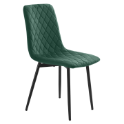 Jedálenská stolička, smaragdová Velvet látka/kov, DAMIA TYP 2