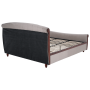 Posteľ s úložným priestorom, 180x200, sivohnedá Taupe Velvet látka, BARETO