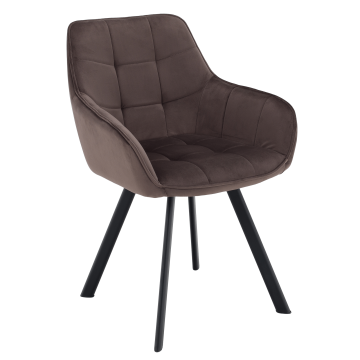 Dizajnové kreslo, sivohnedá Velvet/čierna, PETIN