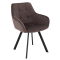Dizajnové kreslo, sivohnedá Velvet/čierna, PETIN