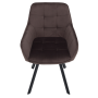 Dizajnové kreslo, sivohnedá Velvet/čierna, PETIN
