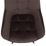 Dizajnové kreslo, sivohnedá Velvet/čierna, PETIN