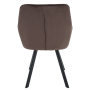 Dizajnové kreslo, sivohnedá Velvet/čierna, PETIN