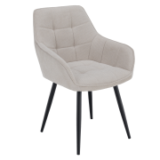 Dizajnové kreslo, béžová/čierna, MARKEN