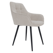 Dizajnové kreslo, béžová/čierna, MARKEN