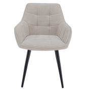 Dizajnové kreslo, béžová/čierna, MARKEN