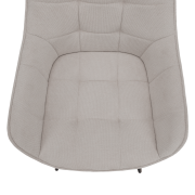 Dizajnové kreslo, béžová/čierna, MARKEN